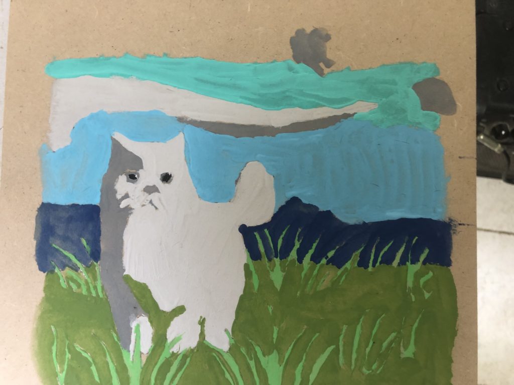 cat in a grass